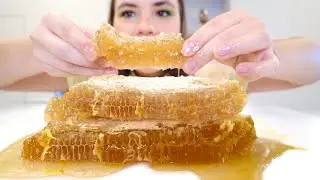 МУКБАНГ Едим мед в сотах !АСМР! ASMR Mukbang Honey comb sweet eating