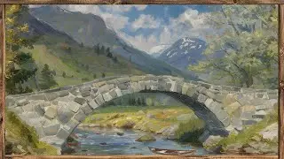 Beautiful Vintage Bridge in Scotland from Outlander: Blood of My Blood TV Art 2 Hrs With Music