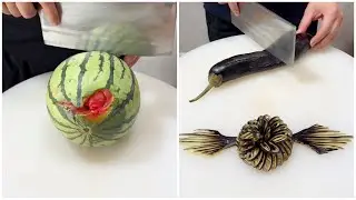 Watermelon Bowl Carving Tutorial &ndash; Step by Step! 🍉🔪 Amazing Eggplant Carving Designs You Have to See