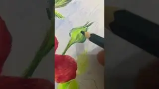 How To Paint A Rose | Drawing Roses And Leaves 2024 | Ali Hyder Painting 2024 |