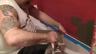 Installing ceramic tile on Shower walls & Mixing mortar
