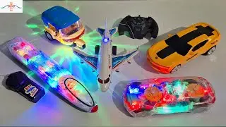 Unboxing & Testing Defrom Robot Car, Tricycle Auto Taxi And Rc Airoplane And Lighting Car Gear Train