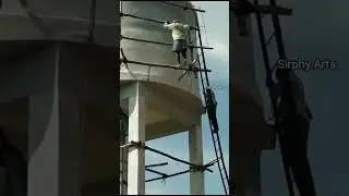 Public water tank painting 🎨🖌️ in INDIA l #art #painting #shots #shorts #short