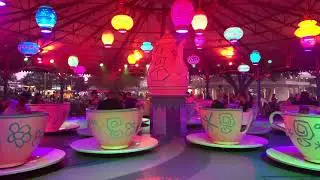 WDW - MK - Mad Tea Party from queue - MNSSHP 2018 - 4K