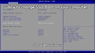 How to change computer boot mode: Set Hard Drive as Primary Boot Device for your PC