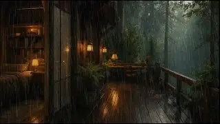 Comforting Heavy Rain for Sleep on a Cozy Cabin | Instant Calm & Rest