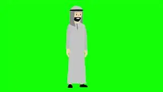Muslim Man Avatar Green Screen Copyright Free | Chrome Key Background | This footage is FREE For Use