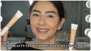 NEW HUDA BEAUTY GLOWISH BRIGHT LIGHT CONCEALER REVIEW + DEMO!