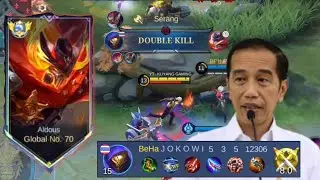 GENDONG PRESIDEN JOKOWI PAKAI BUILD EMBLEM HANZO TERSAKIT 2023 🔥 - Mobile Legends