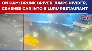 Bengaluru: Drunk Driver Jumps Divider, Crashes Car Into Restaurant; Pedestrians Narrowly Escape