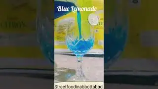Blue Lemonade with mint and soda #foryoupage #youtubeshorts #streetfoodinabbottabad #viralreels