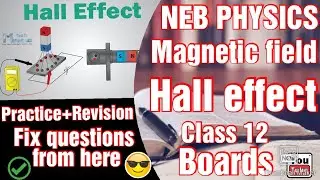 CLASS-12 PHYSICS MAGNETIC FIELD-HALL EFFECT DERIVATION IMPORTANT QUESTION