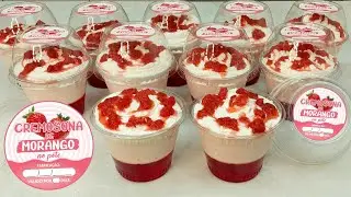 CREMOSONA DE MORANGO NO POTE - FAÇA E VENDA