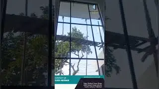 Art Aluminum / Double glazed aluminum windows / front elevation window / double height windows /
