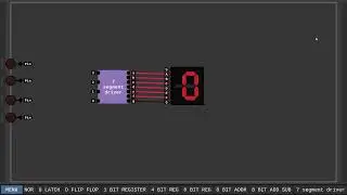 Digital Logic Sim. BUILDING A COMPUTER ( part 4 ) How to Make a 7-segment Decimal Display Driver.