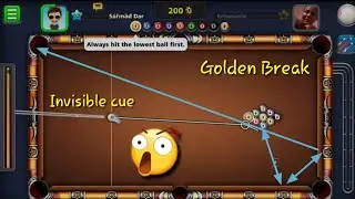 9 Ball Pool Golden Break With Invisible Cue