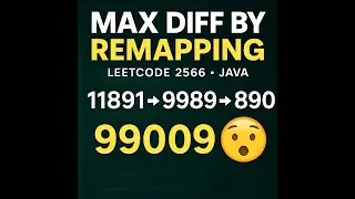 Leetcode 2566: Maximum Difference by Remapping a Digit | Java Solution + Dry Run Explained