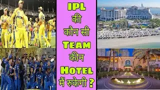 IPL 202O Team Hotels|| UAE || IPL 2020