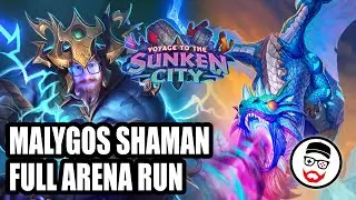 Полный забег на арену Малигос Шаман | Путешествие в затонувший город | Hearthstone