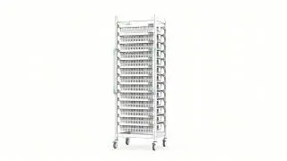 FG-PW-4013F01 Mobile Supply Rack | ISO Modular Medical Storage on the Move