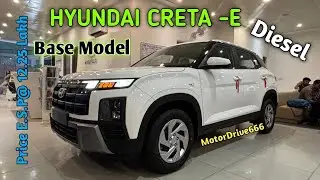 Hyundai CRETA - E Diesel Base Model | On Road Price , Features | Detailed Review 🔥👌 #MotorDrive666