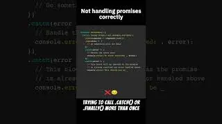 Not handling promises correctly #javascript #codingtips #webdevelopment ##programmingtip