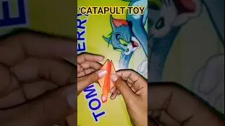 How to make catapuly  toy  origami l paper toys tutorial catapult origami toy