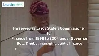 Profile of Chief Wale Edun, Minister of Finance and Coordinating Minister of the Economy 