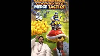56 Illegal Elixir?! 😱 Prince Went GOD MODE | Clash Royale Merge Tactics🤠 #mergetactics #clashroyale
