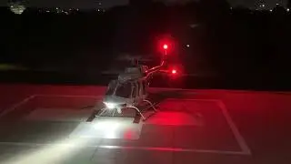 Air Care 1 landing at St. Francis Hospital Children pad