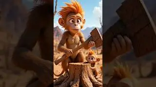 Treehouse Dreams in the Drought | Monkey & Baby Build Big #shortvideo #ai #monkey #trending