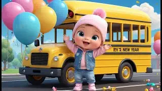 Baby&rsquo;s First New Year Bus Countdown | Fun New Year & Vehicle Nursery for Kids | Baby Learning Song