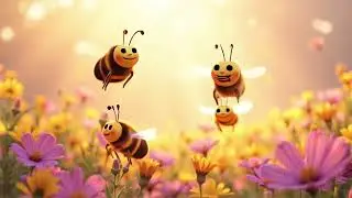 Buzzing Bees and Flowers  | Songs for Kids in English