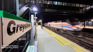 Combined Amtrak Empire Service Train Passing Through Greystone in 4K!
