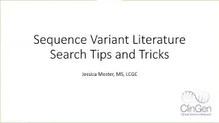 Finding literature for variant interpretation