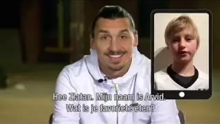 Zlatan beantwoordt vragen van kinderen