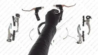 Тормоз велосипеда V-brake   черный 2 ручки, 2 троса L-1123/720mm   BDRK...