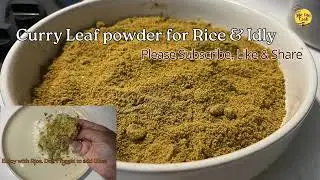Curry Leaf powder for Rice & Idly