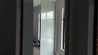 DIY Sliding Wardrobe Doors - frosted glass and mirrors