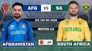 LIVE SOUTH AFRICA vs AFGHANISTAN T20 WORLD CUP 13TH MATCH LIVE | AFG vs SA LIVE MATCH COMMENTARY SA