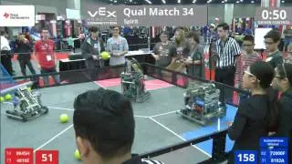 VEX Worlds 2016 - VRC Middle School - Spirit - Qual 34 (9045H 4810E) 83 vs 295 (72000F 8192A)