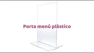Porta men&uacute; pl&aacute;stico
