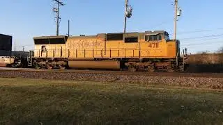 UP 4711 a SD70M leads a IG2G2 east through Geneva IL