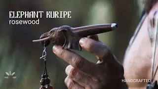 Elephant Kuripe Pipe: Rosewood Hape Snuff Totem