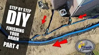 How to DIY Install a French Drain | Rocks and Wrapping the Drain, Last Minute Corrections