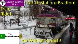 Riding a MBTA Haverhill Line Train via Lowell Line and Wildcat Branches (North Station - Bradford)