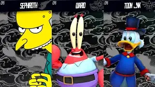 Mr Krabs vs Scroose McDuck vs Mr Burns - Requested Smash Battle