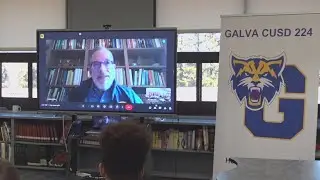 Galva students learn Civil War history from a descendent of a U.S. president