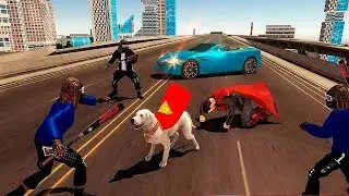 Flying Superhero Dog Hero City Rescue: Dog Games Gameplay