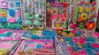 Satisfying with Unboxing & Pinkie Miniature Barbie Hello Kitty Doll Kitchen Video | ASMR Bag Set